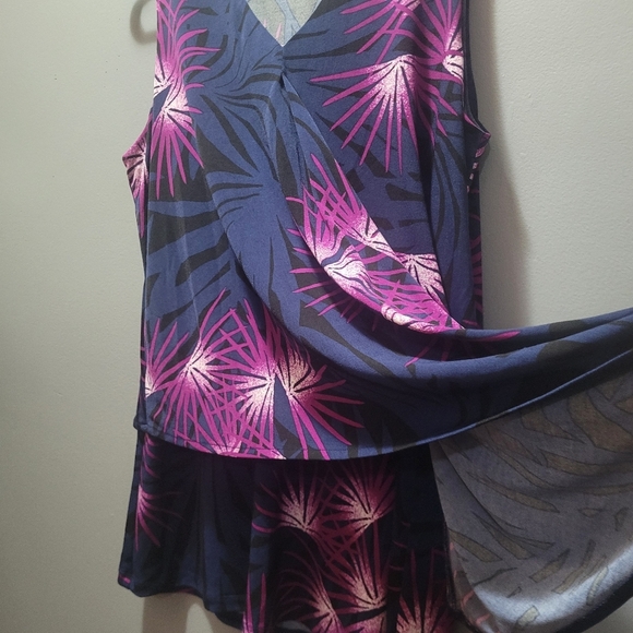 Alfani Sleeveless Floral Patterned Top XS - Picture 2 of 4